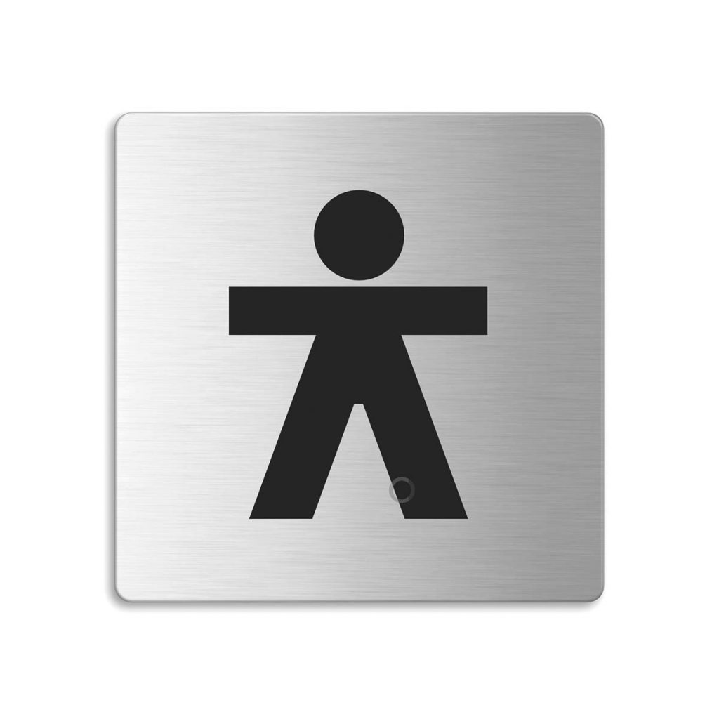 2er Set WC Schilder Aus Edelstahl - Selbstklebende Toilettenschilder Für Damen & Herren