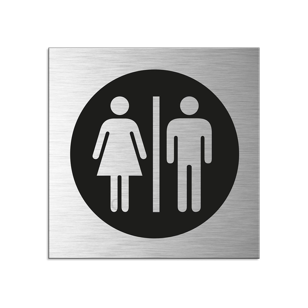 WC Schild Schwarz Hochglanz Toilettenschild Toilette Türschild Damen Herren 
