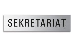 Schild Sekretariat 16x4 cm Türschild aus Edelstahl selbstklebend