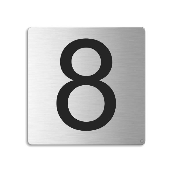 Numero Civico In Acciaio Inox Spazzolato OFFORM - Cifra 29 - 85x85 Mm Con Adesivo - Made In Germany