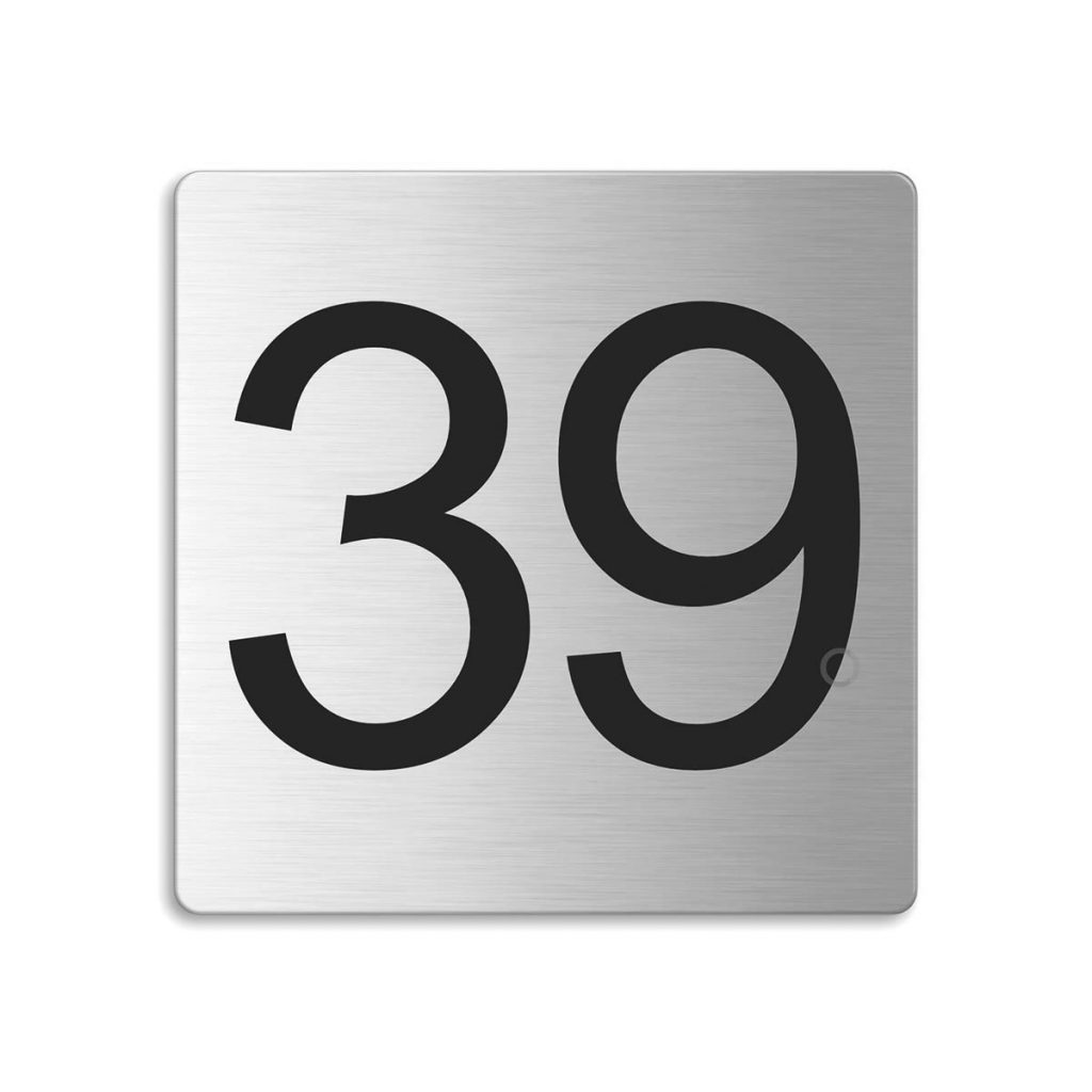 OFFORM I numero I acciaio inossidabile I 39 I 85x85 mm I Nr.48339