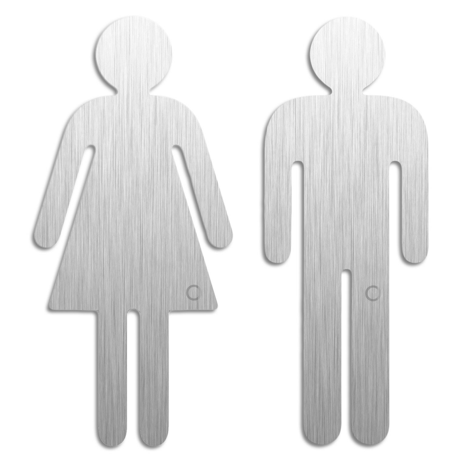 WC Schild Selbstklebend - 12x12cm Aluverbund - Made In Germany - Wetterfest