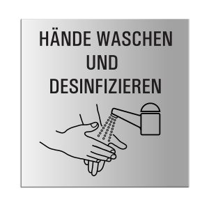 OFFORM Hygieneschild "Hände waschen und desinfizieren"